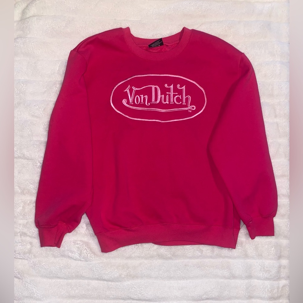 Von Dutch Vibrant Pink Crewneck